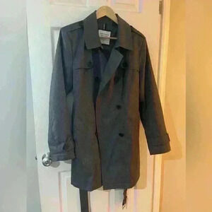 Tommy Hilfiger  women’s trench grey with belt size XL structured